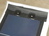 Close-up of Xunlight XLS12-78 solar panel metal copper tab junction box connectors at panel end