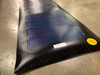 Xunlight XSS11-35 flexible solar panel close-up of label and Quality Hold sticker on corner