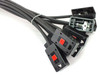 Onamba MC4 solar J-box pairs – group of units showing red push-button release tabs and open contact chambers
