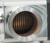 VAT 26432-KA41-0001 — side port view showing bellows closing spring coil inside KF40 flange opening