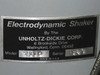Unholtz-Dickie T110 shaker nameplate – Model T110, Serial 143, Made in USA, Wallingford Connecticut