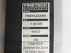 Finetech Fineplacer label showing model 'FINEPLACER', S/N T 00575, Code 145/27, Power -/62, manufactured by Finetech electronic, Berlin Germany