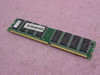 512MB DDR PC2700 DDR333 184-pin desktop DIMM memory module – top front view showing chip side with sticker label