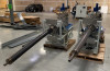 Riber Jet 40K two selenium cracker source assemblies side by side on pallets in warehouse showing dual linear tube arrays