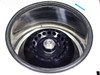 Tomy TMA-11 rotor installed in MTX-150 centrifuge chamber showing 18-position fixed-angle rotor at 15000 RPM max