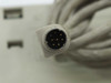 Sun Microsystems 3201005-02 keyboard 8-pin DIN connector closeup showing gold pins