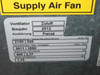 Supply Air Fan nameplate: Zuluft, Baujahr 2012, Freirad, 2100 m³/h at 520 Pa, 400V/2.37A, 1.10 kW, 2611/3560 rpm