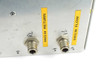 Aurion B-MBT-48 – bottom panel showing SW3.14 RETURN and SW3.14 FLOW water cooling push-fit fittings with yellow labels