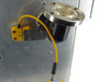 Aurion B-MBT-48 – close-up of M12 sensor connector and vacuum-flange style RF output coaxial port on side panel