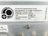 Aurion Anlagentechnik GmbH manufacturer label closeup: Matchbox Prodik T300, Type B-MBT-48, Auftragsnummer 301253, Made in Germany