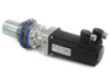Rexroth MSK040B and Wittenstein Alpha TP010S gearbox assembly – front-facing side view showing full length of unit