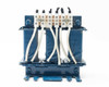 MTE RL-00201 RL Series 3-Phase Line Load Reactor – straight-on front view showing terminal block and three-phase coil assembly