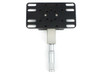 Newport 460P-X linear stage – top-down view showing full tapped hole pattern on top plate, base slots, and SM-25 micrometer extending downward