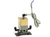 SMC ITV2050-31T2BL4 E/P pressure regulator – front-right view showing brass regulator body, right-angle electrical connector, mounting bracket, and red push-in fittings