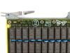 MSV11 M7551-CA QBus memory card top edge close-up showing PCB marking 5017547-01-CA-P2, date code 72 HK, and rows of DIP RAM ICs