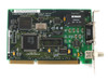 Intel EtherExpress 16 LAN adapter — top PCB view showing EtherExpress 16 silk screen, Valor transformer, BNC and AUI connectors, and Intel chips