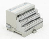 Allen-Bradley 1794-IB16 with 1794-TB3 terminal base — three-quarter right-front view showing full terminal block depth and DIN rail clip