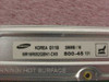 Samsung MR16R082GBN1-CK8 label closeup showing 256MB/16, PC800-45, Korea 0119 date code and HOT SURFACE warning