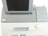 Siemens Rapidlab 860 front panel close-up showing LCD screen, Siemens branding, Rapidlab 860 model label, function keypad, and integrated printer