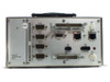 Comsys AG PAC-BRIC 4-450 – full front panel view showing all connectors including serial ports X10–X13, VGA X3, floppy X6, parallel X9, keyboard X5, trackball X4, RJ45 X7/X8, 8V out X2, 24V in X1