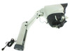 Vision Engineering Mantis microscope — right-side full-length view of articulating boom arm extended with power cord