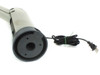 Vision Engineering Mantis microscope — close-up of column base bottom showing mounting hole and power cord with US two-prong plug