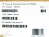 HP ProCurve J8133A 520wl box label showing product number J8133A, option #ABA, QTY 1, and serial number TW426PE01K