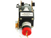 Top-down view of Canon Precision LN32-00403-N100 motor and Sayama RB-40RM-SO5 gearbox showing model labels and date code 1758A