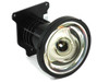 3IN-FE3 concave fisheye projector lens — angled front view showing large convex front element and mounting plate