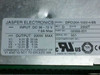 Jasper Electronics DPCI204-1022-4-SS rating label closeup – input DC 36-72V, 7.9A max, 200W output, Rev D, part number 02599-201