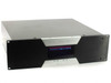 Elan Home Systems D1650 16-Channel Digital Power Amplifier — front panel view showing red and blue LED display bar and Elan logo on silver and black rack-mount chassis