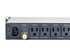 Panamax M4315-PRO rear panel left section showing IEC AC inlet, ground post, and high-current filter bank outlets 5–8