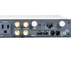 Panamax M4315-PRO rear panel right section showing CATV/SAT ports, CV2, LAN CAT5e, RS-232, Telco, and DC Trigger connections