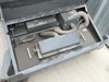 Nilfisk-Advance 3800 interior compartment open – vacuum/filter housing, flexible hose, and internal components visible