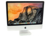 Apple iMac A1225 24-inch front view showing aluminum and white enclosure with OS X Yosemite desktop displayed on screen