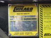 Chicago Blower Corporation rating plate showing Size 9, Fan Tag 203458, Serial No. 240339, rotation direction arrow — Glendale Heights Illinois USA