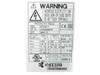Kyocera KC120-1 rating plate – model KC120-1, SN 01532A5579, date 2001.5, 120W 16.9V 7.1A 21.5Voc 7.45A Isc