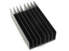 Black anodized aluminum heatsink for Watlow SSR-240-40G-DC1 — rear view showing fin array, 5.5 x 3.125 x 1.5 inch profile