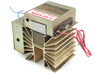 Control Systems Research 662F-22-031-00 Series 662 Power Control rear-right view showing finned heat sink fins, SCR module body, blue and red lead wires, and ventilation mesh
