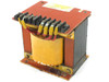 Industrial open core laminated power transformer 130434-2 – rear three-quarter view showing multiple tapped screw terminals and laminated core construction