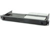 Savant SVR-4500-00 Host User Interface Server with RCK-3000-02 rack shelf — angled front-right view showing 1U form factor and Savant branding