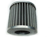 Solberg replacement element #849 – removed filter element showing pleated stainless mesh outer wrap and open center core