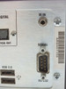 ReQuest F2 Media Server – close-up of rear panel serial number label, IR In port, RS-232 connector, and USB 2.0 ports