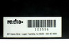 Radio Systems CT-2002 studio timer manufacturer label showing brand logo, serial number 103556, and Logan Township NJ address