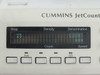 Cummins JetCount 4021 LCD display closeup showing Strap, Density, Denomination, Count, and Speed readouts