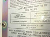 Premier 1224/2460 PBX chassis FCC compliance label — showing model numbers, FCC Part 68 registration, RJ21X, and ringer equivalence 0.8B