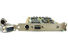 Sigma Designs RealMagic 53-000417 bracket side view showing 8-pin DIN and 15-pin VGA connectors with cable