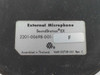 Polycom SoundStation EX external microphone label showing model 2201-00698-001 Rev F, assembled in Thailand