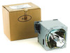 InFocus LAMP-021 replacement projector lamp with housing next to RSF cardboard box