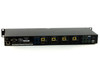 Binary B-520-MTRX-230-4X4 rear panel showing 4 HDMI inputs, 4 RJ-45 HDBaseT outputs, RS-232, IR, and Ethernet control ports